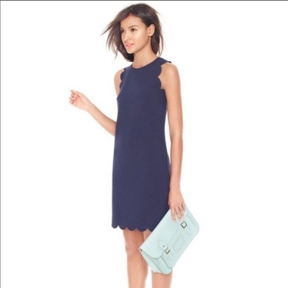 J. Crew scalloped hem shift dress